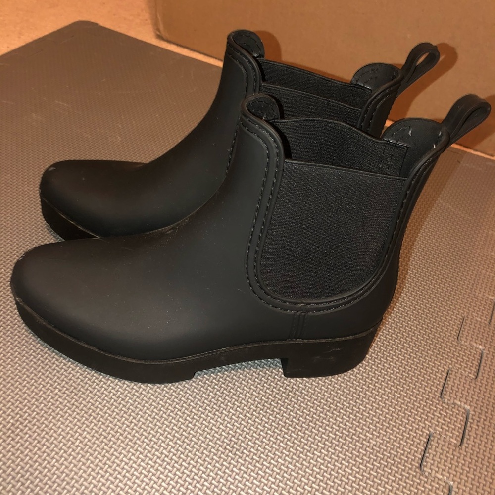 Jeffrey Campbell platform Chelsea rain boots